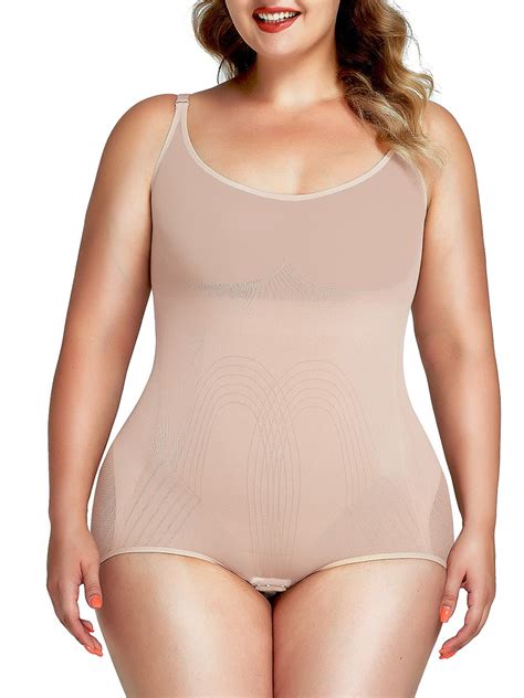 Slimming Tummy Nude Big Size Body Shaper Adjustabe Straps