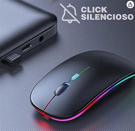 Mouse Sem Fio Rgb Ptico Dpi Usb Wireless Ghz Recarreg Vel