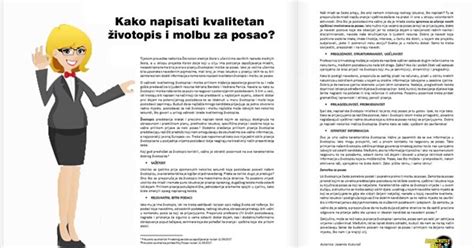 Kako Napisati Kvalitetan životopis I Molbu Za Posao Ambidekster Klub