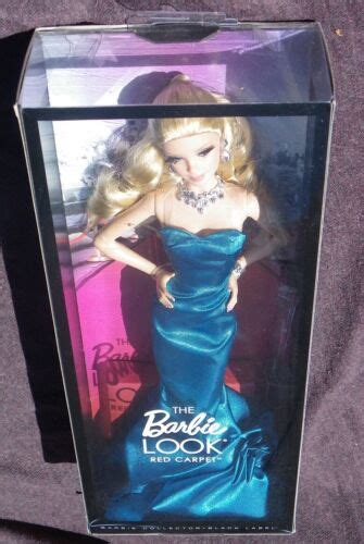 The Barbie Look Red Carpet Mattel Bjv Doll Blue Dress Necklace