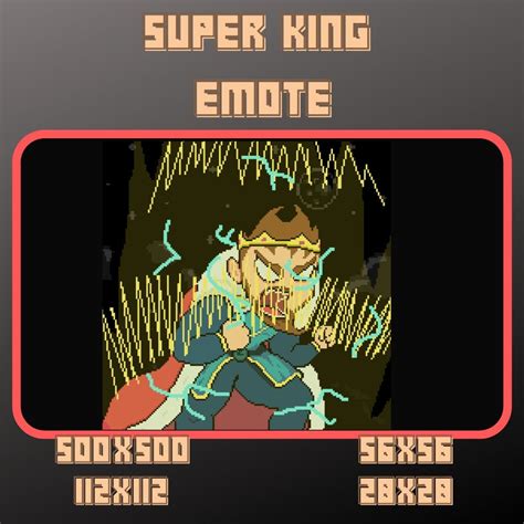 Animated Pixel King Emote Sub Emote Twitch Youtube Discord