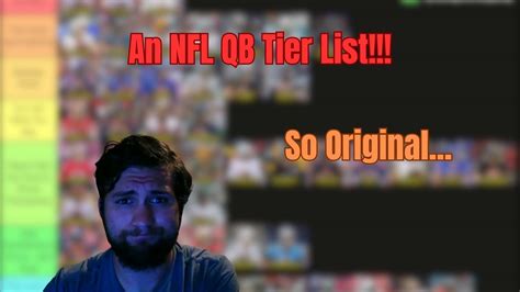 Wow A Tier List So Original 2023 NFL QB Tier List YouTube