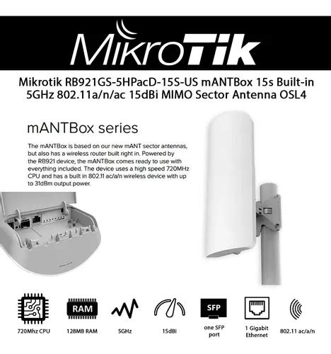 Mikrotik Rb921gs 5hpacd 15s Punto De Acceso 1000 Mbit S Meses Sin