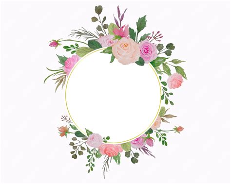 Premium Vector Watercolor Floral Border Flowers Frame With Roses And