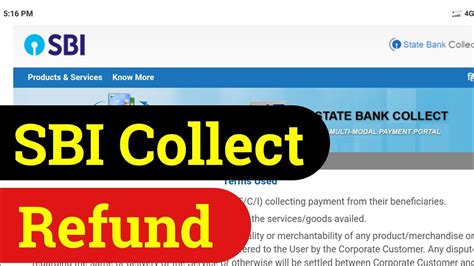 Sbi Collect Payment Refund Online Sbi Collect Exam Fees Refund