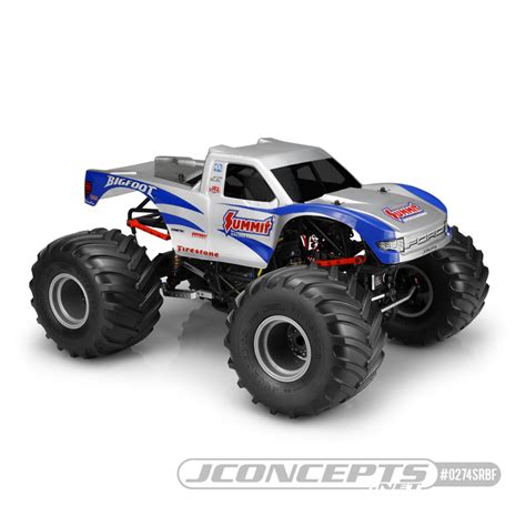 Jconcepts Summit Racing Bigfoot 4x4 Clear Monster Truck Body Rc Car Action