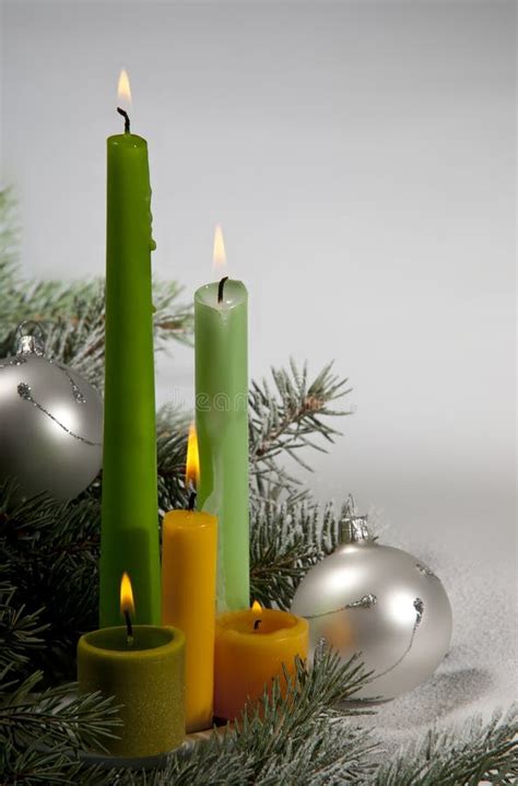 Large Christmas Advent Wreath Candles For Catholic Church Celebration Stock Image Image Of