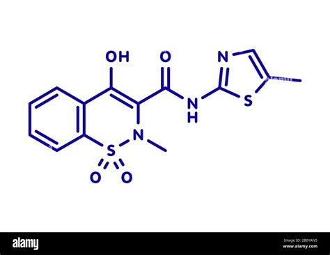 meloxicam nsaid drug molecule illustration stock photo alamy
