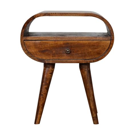 Chestnut Circular Bedside Feature | Useful for Bedside Display and