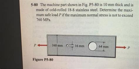 Solved The Machine Part Shown In Fig P Is Mm Chegg