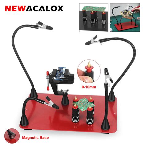 Newacalox Ferramenta De Solda Terceira M O Suporte PCB Bra Os Magn