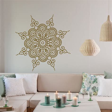 Mandala Wall Decal Vinyl Sticker Mandala Wall Art Boho - Etsy