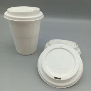 Compostable Disposable Biodegradable Sugarcane Pulp Mm Coffee Cup Lid