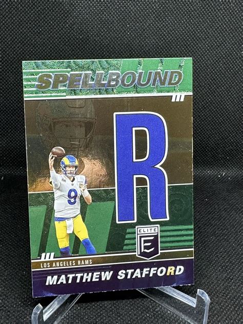 Matthew Stafford 2022 Panini Donruss Elite Spellbound “r” Sb Ms7 Green Parallel Ebay