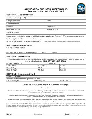 Fillable Online Lock Access Card Application Form 2021 Fax Email Print