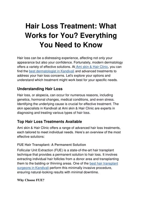 Ppt Hair Loss Treatment What Works For You Everything You Need To Know Powerpoint