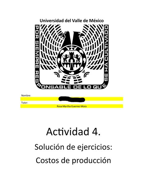 Act Microeconomia Actividad Soluci N De Ejercicios Costos De