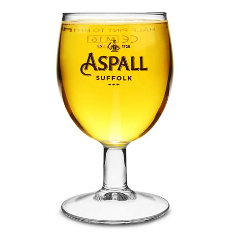 Aspall Cider Goblet Ce Mark Half Pint Glass