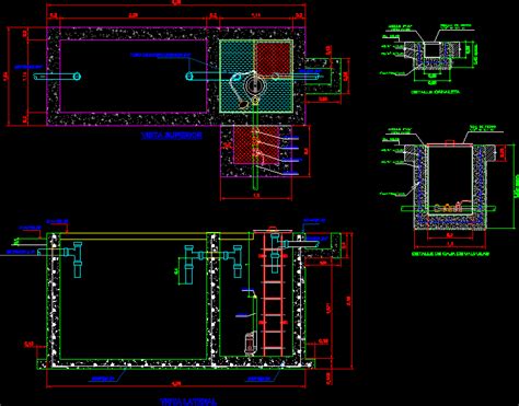 Septic Tank Dwg Detail For Autocad • Designs Cad