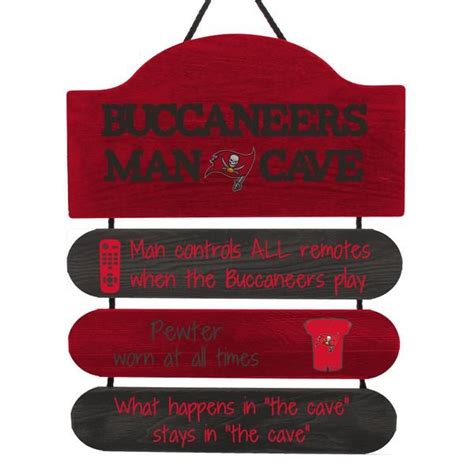 Tampa Bay Buccaneers NFL Mancave Sign Tampa Bay Buccaneers Man Cave