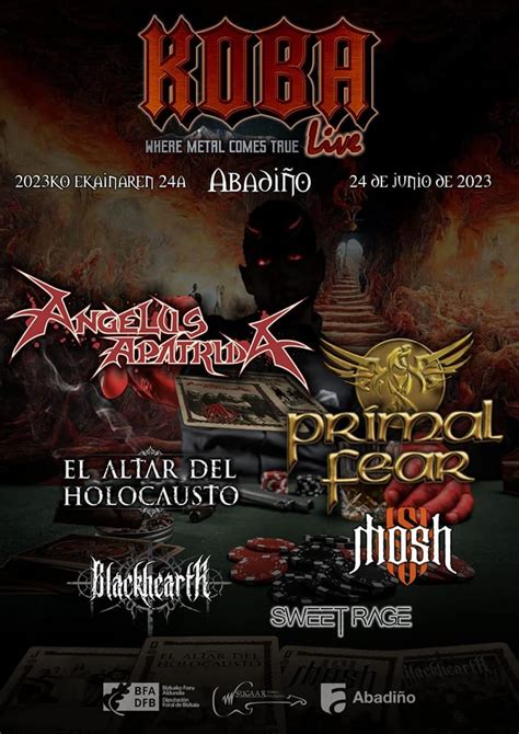 KOBA LIVE horarios disponibles de su segunda edición METAL LEGION