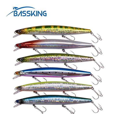 BASSKING Floating Minnow Hard Plastic Artificial Bait 160mm 32g Long