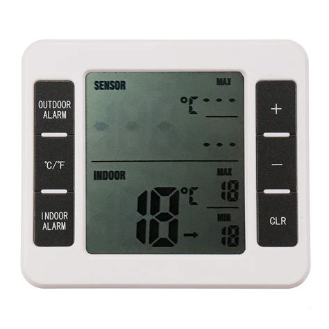 wireless digital freezer thermometer indoor outdoor audible alarm with ...