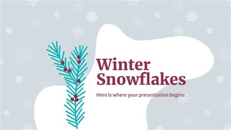 Winter Snowflakes Google Slides Theme and PPT Template