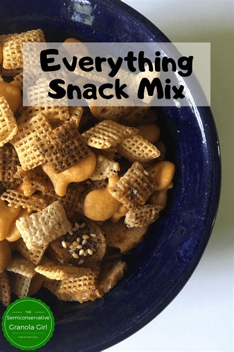 Everything Bagel Snack Mix The Semiconservative Granola Girl