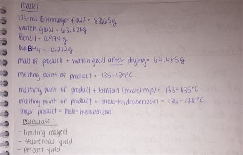 Solved REDUCTION OF BENZIL USING SODIUM BOROHYDR SolutionInn