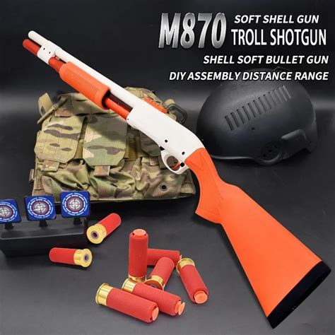 M Shell Ejection Soft Bullet Gun Toy Pneumatic Rifle Paintball Cs