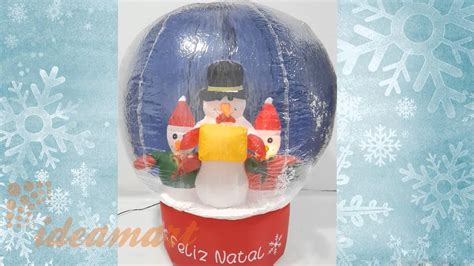 Globo Boneco De Neve Infl Vel M Iluminado Youtube