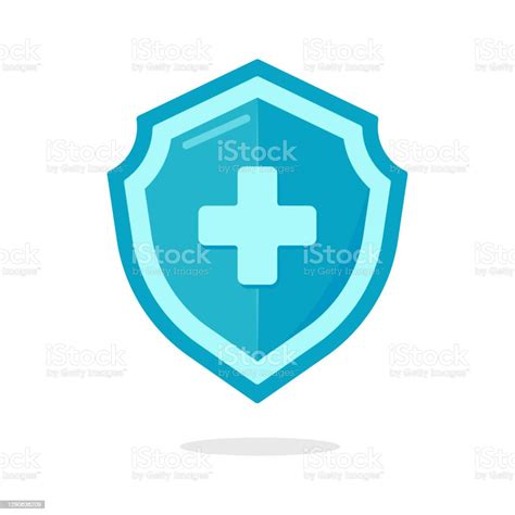 Shield Icon Shield With A Checkmark In The Middle Protection Icon Concept Stock Illustration