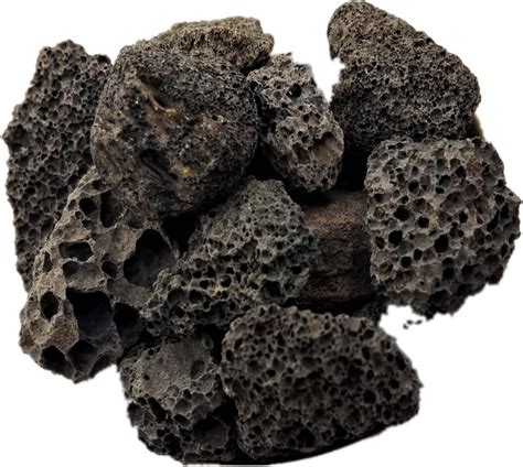 amazoncom large black lava rocks  fire pit   lava rocks