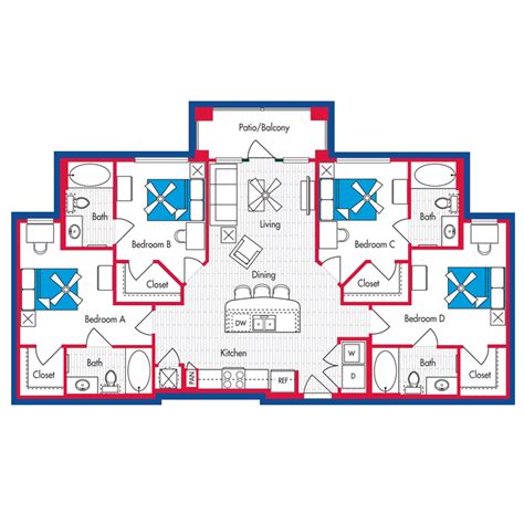 Floor Plans | Domain Oxford Apartments Near Oxford University in ...