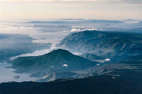 Premium Photo | Lake toba aerial indonesia