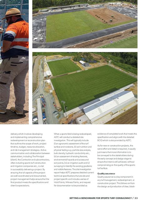 Setting a Benchmark for Sports Turf Consultancy - Australian Sports