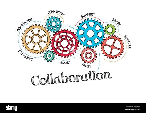 Gears And Collaboration Mechanism Stock Vector Image Art Alamy