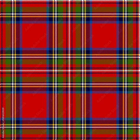 Scottish Plaid Royal Stewart Tartan Seamless Pattern 素材庫向量圖 Adobe Stock