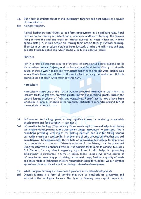 NCERT Solutions For Class 11 Economics Chapter 6 Rural Development