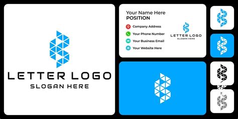 Letter K B Monogram Technology Logo Design With Business Card Template