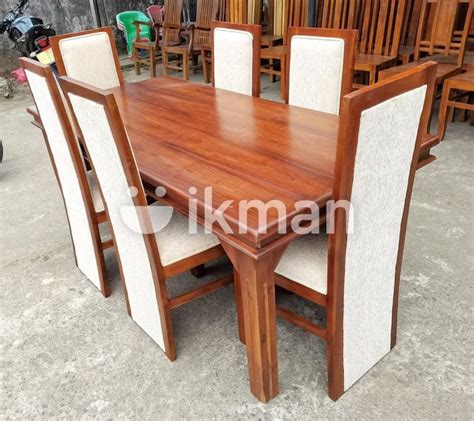 Teak Heavy Dining Table And Kusion Chairs Code Kaduwela Ikman