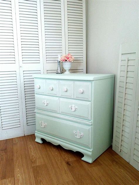 Vintage Chest Of Drawers 3 Drawer Chest Shabby Chic Mint Antique