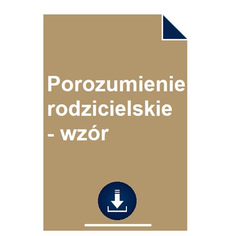 Porozumienie rodzicielskie wzór POBIERZ