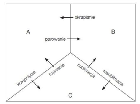 Diagram przedstawia zjawiska fizyczne którym ulega woda w zależności