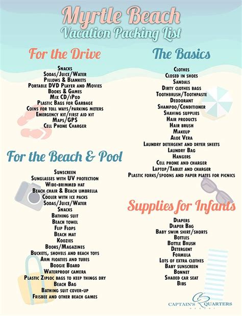 The Best Printable Packing List For A Beach Vacation Free