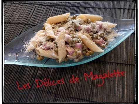 Pâtes au Jambon et Petit Pois Recette par Les délices de Magalette