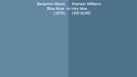 Benjamin Moore Blue Nose 1678 Vs Sherwin Williams Inky Blue Sw 9149