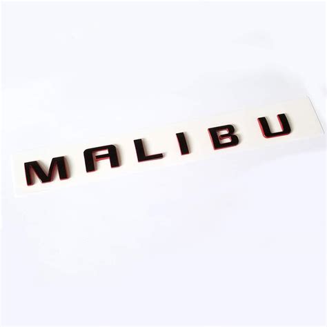 Amazon Yoaoo 1x OEM Black Malibu Nameplate 3D Letter Emblem Badge