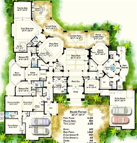 Pin on floor plans | Mansion floor plan, Multigenerational house plans, House plans mansion